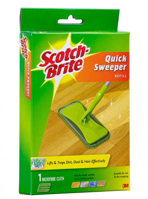 Scotch-Brite Rezerva Mop Plat Ergonomic De Microfibra 31504400