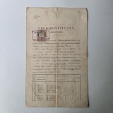 Certificat de absolvire - Absolutorium pentru Terfaloaga David din Iablanita / Caras, eliberat de Universitatea Regală Maghiară din Budapesta, 1899