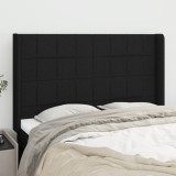 VidaXL Tăblie de pat cu aripioare, negru, 147x16x118/128 cm, textil 3119580