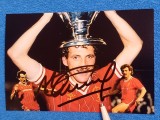 Foto fotbal (de colectie) - cu semnatura originala jucatorul ALAN KENNEDY (FC LIVERPOOL)