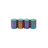 Set 4 capace valve auto rainbow din aluminiu anodizat, universale FS-1311