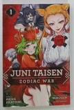 JUNI TAISEN , ZODIAC WAR , VOLUME 1 by AKIRA AKATSUKI , 2018 * BENZIU DESENATE CU TEXT IN LIMBA ENGLEZA