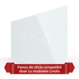 Cumpara ieftin Panou Intrerupator Simplu + Dublu cu Touch LIVOLO din Sticla, Standard Italian - 4M SmartElectro IntelligentHouse