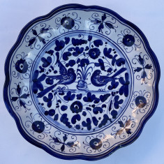 Farfurie, platou din ceramica italiana DERUTA, semnata MARI.C