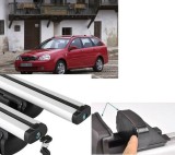 Bare Transversale Aluminiu Chevrolet Lacetti SW, 121cm, Gri, Set 2 buc, Portbagaj Auto Premium cu Cheie, ALM