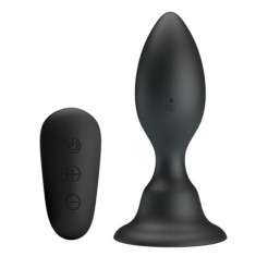 MR PLAY - ANAL PLUG WITH VIBRATION BLACK REMOTE CONTROL foto