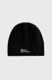 Jack Wolfskin căciulă Real Stuff culoarea negru, din țesătură uni 1909852