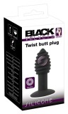 Twist Butt Plug (10,7 cm), BLACK VELVETS