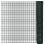 VidaXL Plasă de s&acirc;rmă găini, verde, 25 x 1 m, oțel galvanizat cu PVC