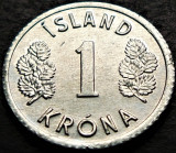 Cumpara ieftin Moneda 1 COROANA - ISLANDA, anul 1978 * cod 552 B, Europa, Aluminiu