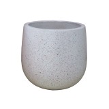 Ghiveci din ciment DHH005, rotund, 27 x 27 cm