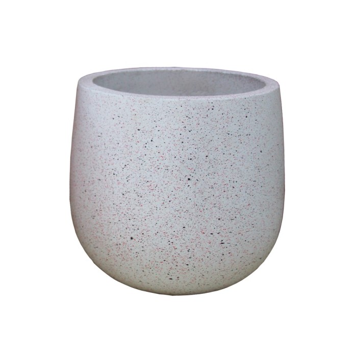 Ghiveci din ciment DHH005, rotund, 27 x 27 cm