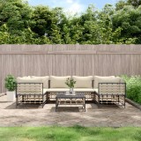 VidaXL Set mobilier de grădină cu perne, 7 piese, antracit, poliratan 3186798