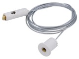 Dispozitiv Suspendare Suport LED KLUŚ RD-1, Alb, Carcasa Alamă, Set Complet