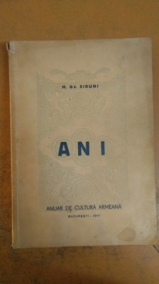 H. DJ. Siruni, ANI Anuar de Cultură Armeană, București 1941 060 foto