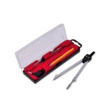 Set Compas Geometrie, Metalic, 5 Piese, Culoare Negru Argintiu