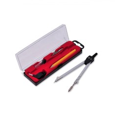 Set Compas Geometrie, Metalic, 5 Piese, Culoare Negru Argintiu