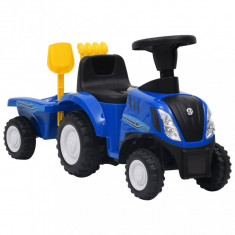 vidaXL Tractor pentru copii New Holland, albastru foto