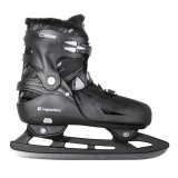 Patine Reglabile Copii inSPORTline Niorto Negre - Marime Ajustabila AdjusTouch, Lama Otel Inoxidabil