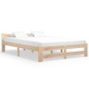 Cadru pat Gossi, 120x200 cm, lemn masiv pin, natural. Pat dormitor, suport robust, design elegant. Saltea compatibila: 120 x 200 cm