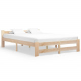 VidaXL Cadru de pat, 140 x 200 cm, lemn masiv de pin