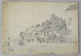 &quot;Holywell Hill&quot; St Albans desen 1896, Peisaje, Carbune, Realism