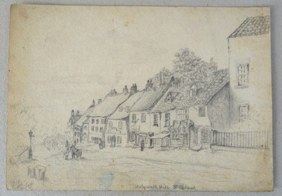 &amp;quot;Holywell Hill&amp;quot; St Albans desen 1896 foto
