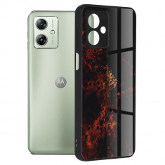 Husa pentru Motorola Moto G54, Techsuit Glaze Series, Red Nebula
