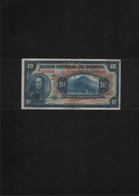 Rar! Bolivia 10 bolivianos 1928 seria003609 foto