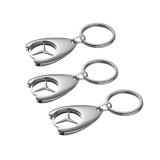 Cumpara ieftin Set de trei brelocuri de chei DEPOX, Mercedes, 7.5 cm, metal, argintiu