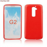 Husa Silicon TPU Rosu pentru LG G2, Protectie Flexibila