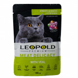 Cumpara ieftin Hrana Umeda Pentru Pisici, Premium Cu Vita, 100 g, Leopold