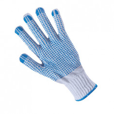 KNITTED WORK GLOVES PLOVER WHITE/BLUE