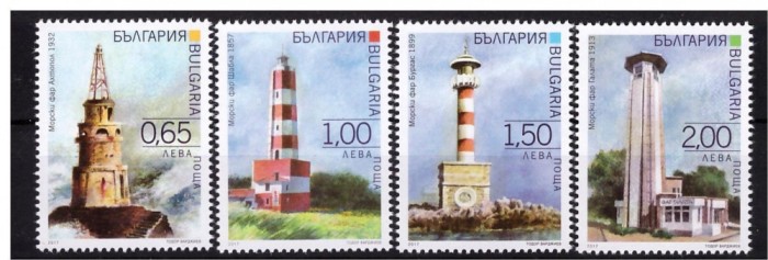 Bulgaria 2017 - Peisaje marine și faruri, seria MNH