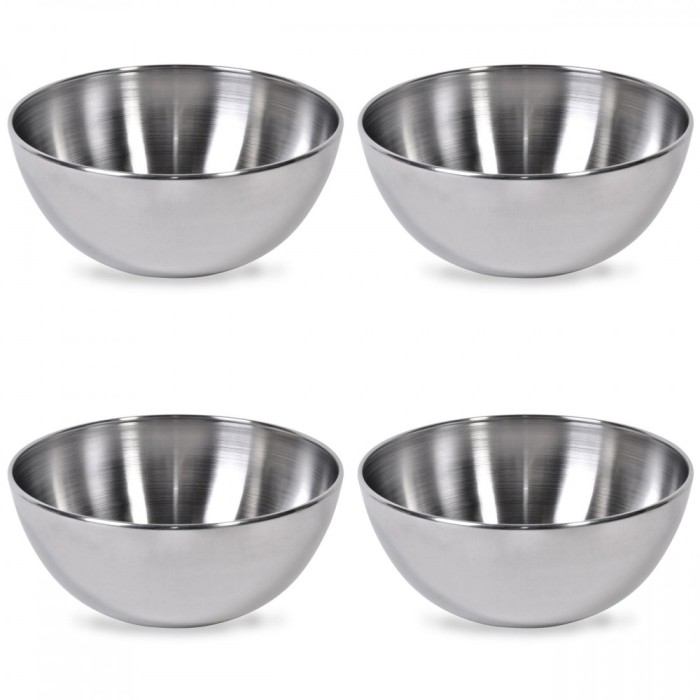 Set boluri, 4 piese, 1.8 l, Metal, Argintiu