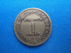 BON POUR 1 FRANC 1922 FRANTA