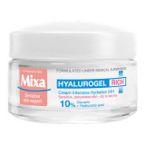 Cumpara ieftin Crema intens hidratanta 24h cu acid hialuronic pentru piele uscata si foarte uscata Hyalurogel Rich, 50 ml, Mixa