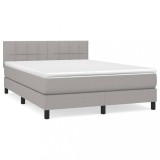 Cumpara ieftin Pat continental, gri deschis, 140x200 cm, material textil
