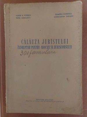 Calauza juristului indreptar pentru avocati si juristconsulti - Tudor R. Popescu, Dumitru Florescu foto