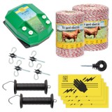 Pachet de bază gard electric 1500 m, 4,5&nbsp;Joule, pentru animale domestice