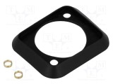 Garnitură soclu neagră standard XLR 19x24mm CLIFF