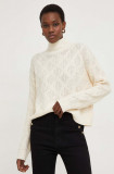 Cumpara ieftin Answear Lab pulover femei, culoarea bej, light, cu turtleneck