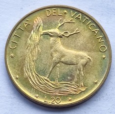 246. Moneda Vatican 20 lire 1971 foto