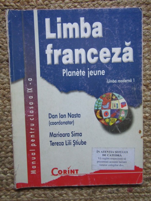 Dan Ion Nasta - Limba franceza. Manual pentru clasa a IX-a (2001)