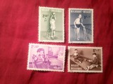 Serie mica Belgia 1962 - Ajutor pt copii , 4 valori , pete pe guma