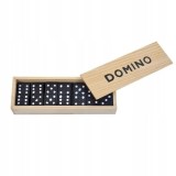 Cumpara ieftin Set domino negru 14.5 x 5 x 3 cm, 28 piese, cutie din lemn cu capac culisant, joc clasic de strategie pentru copii si adulti