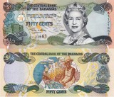 Bahamas 50 Cents 2001 UNC Bancnota Ne流通lată - Colecție Numismatică America