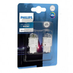 SET 2 BECURI LED EXTERIOR 12V W21 RED W3x16D ULTINON PRO3000 SI PHILIPS