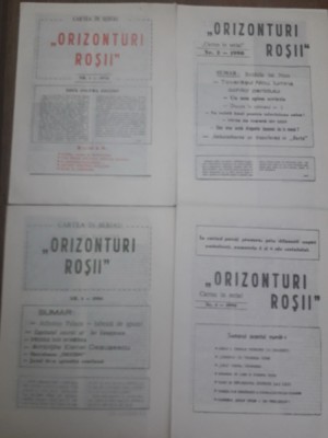 Lot 8 numere Orizonturi Rosii - Cartea in serial, 1990 / R7P5 foto