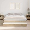 VidaXL Cadru de pat cu depozitare Stejar Sonoma 236.5 x 180 x 31.5 cm
